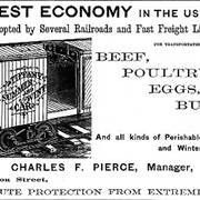 Picture Of Advertisement Of Tiffany Refrigerated Railroad Cars